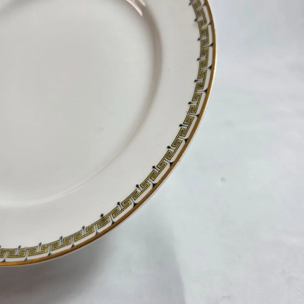 FOUR Haviland Albany Salad Plates Schleiger 107A Yellow & Black Key